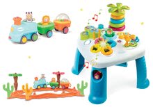 Bébi játékszettek - Szett készségfejlesztő asztal Cotoons Smoby funkciókkal kék és zenélő kisvonat Cotoons_14