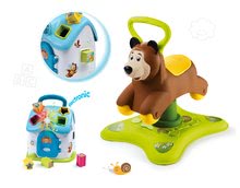 Igračke za bebe - Set guralica Medvjed 2u1 Smoby koja skače i okreće se i plava didaktička kućica sa zvukom i svjetlom od 12 mjeseci_14