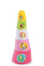 Vývoj motoriky - Šálky na skladanie Happy Tower Cotoons Smoby 5 kusov ružové od 12 mes_2