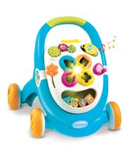 Girelli per bambini - Carrello primi passi Cotoons Smoby con formine ad incastro, luce e suoni in colore blu da 12 mesi_0