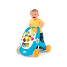 Girelli per bambini - Carrello primi passi Cotoons Smoby con formine ad incastro, luce e suoni in colore blu da 12 mesi_1