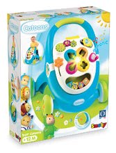 Girelli per bambini - Carrello primi passi Cotoons Smoby con formine ad incastro, luce e suoni in colore blu da 12 mesi_2