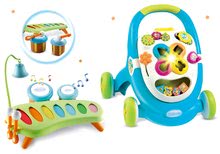 Seturi pentru bebeluși  - Set premergător Trott Cotoons 2în1 Smoby verde cu cuburi, lumină, melodii şi xilofon cu tobe şi clopoţel_16