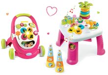 Set per i più piccoli - Set girello Trott Cotoons 2in1 Smoby in cucina con mattoncini, luce e melodia e tavolo didattico con funzioni_35