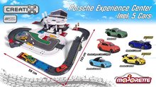 Garáže  - Stavebnice testovací centrum Porsche Experience Center Majorette 80 dílů 5 autíček od 5 let_2