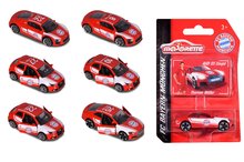 Mașinuțe - Mașinuță FC Bayern Premium Majorette din metal cu suspensie și autocolante 7,5 cm lungime 6 modele diferite_3