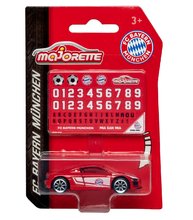 Samochodziki - Samochodzik FC Bayern Premium Majorette stalowe z amortyzacją z naklejkami 7,5 cm długość 6 różnych rodzajów_8