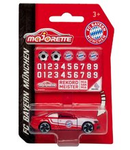 Mașinuțe - Mașinuță FC Bayern Premium Majorette din metal cu suspensie și autocolante 7,5 cm lungime 6 modele diferite_7