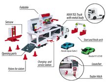 Nákladní auta - Kamion testovací centrum MAN TGX Truck Porsche Experience Majorette a 2 kovová autíčka Porsche_1