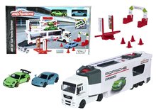 Camioane - Camion centru de testare MAN TGX Truck Porsche Experience Majorette 2 mașinuțe metalice Porsche_7