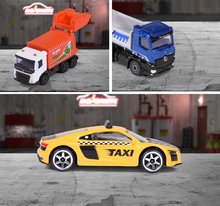 Játékautók  - Kisautók városi City Vehicles Majorette mozgatható részekkel 7,5 cm hosszú 6 különböző fajta_0