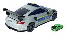 Samochodziki - Porsche 911 GT3 RS Polizei Carry Case Majorette z pudełkiem na samochód policyjny. z dźwiękiem i światłem i 1 samochodzikiem_0