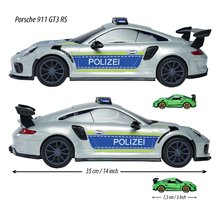 Mașinuțe - Mașinuță de jucărie de poliție cu cutie ambalaj Porsche 911 GT3 RS Polizei Carry Case Majorette cu sunete și lumini și 1 mașinuță_2