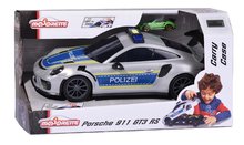 Autíčka -  NA PREKLAD - Autómovil policía con caja para el Porsche 911 GT3 RS Polizei Carry Case Majorette con sonido y luz y 1 cochecito_9