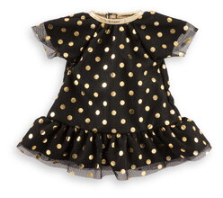 Šaty Little Black Dress Golden Polka Dots Ma Corolle