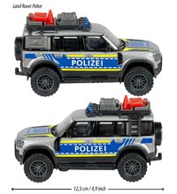 Avtomobilčki - Avtomobilček policijsko vozilo Land Rover Police Majorette z zvokom in lučko dolžina 12,5 cm_0