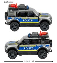 Autíčka -  NA PREKLAD - Carro policial Land Rover Police Majorette con sonido y luz longitud 12,5 cm_0