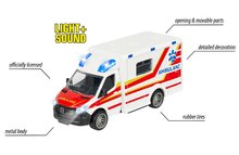 Autíčka - Autíčko sanitka Mercedes-Benz Sprinter Ambulance Majorette so zvukom a svetlom dĺžka 15 cm_2