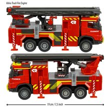 Nákladní auta - Autíčko hasičské Volvo Truck Fire Engine Majorette se zvukem a světlem délka 19 cm_2