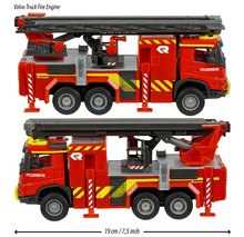 Nákladné autá -  NA PREKLAD - Autí́cko hasičské Volvo Truck Fire Engine Majorette con sonido y luz, longitud 19 cm_2