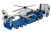 Samochody ciężarowe - Ciężarówka z helikopterem policyjnym Volvo Majorette 35 cm długości z dźwiękiem i światłem_0