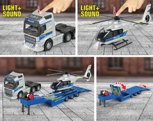 Lastwagen - Ein Lastwagen mit einem Polizeihubschrauber Volvo  Majorette 35 cm Länge mit Sound und Licht (Hubschrauber 25,5 cm) inklusive 4xAAA Batterien_1