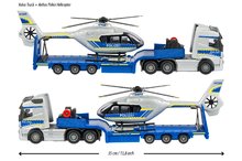 Nákladní auta - Kamion s policejním vrtulníkem Volvo Majorette 35 cm délka se zvukem a světlem_0