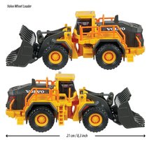 Utilaje construcție de jucărie - Camion Volvo Wheel Loader Majorette 21 cm lungime cu sunete și lumini și piese mobile_1
