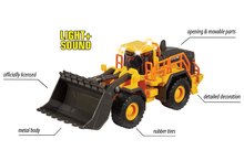 Utilaje construcție de jucărie - Camion Volvo Wheel Loader Majorette 21 cm lungime cu sunete și lumini și piese mobile_2
