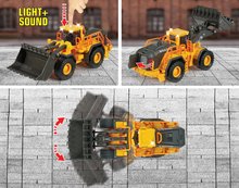 Utilaje construcție de jucărie - Camion Volvo Wheel Loader Majorette 21 cm lungime cu sunete și lumini și piese mobile_3