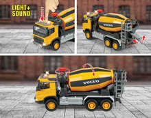 Játék építőgépek - Betonkeverő autó Volvo Truck Cement Mixer Majorette hanggal és fénnyel hossza 19 cm_2