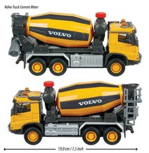 Játék építőgépek - Betonkeverő autó Volvo Truck Cement Mixer Majorette hanggal és fénnyel hossza 19 cm_1