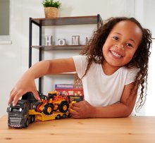 Maszyny budowlane - Ciężarówka z ładowarką Volvo Truck & Wheel Loader Majorette 35 cm długości z dźwiękiem i światłem_0