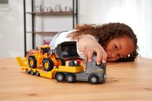 Gradbeni stroji - Tovornjak z nakladalnikom Volvo Truck & Wheel Loader Majorette 35 cm dolžina z zvokom in lučko_2