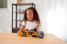 Stavební stroje - Kamion s nakladačem Volvo Truck & Wheel Loader Majorette 35 cm délka se zvukem a světlem_4