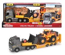 Stavebné stroje - Kamión s nakladačom Volvo Truck & Wheel Loader Majorette 35 cm dĺžka so zvukom a svetlom_10