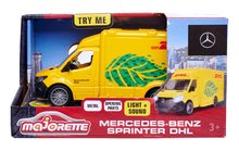 Mașinuțe - Mașinuța de curierat Mercedes-Benz Sprinter DHL Majorette cu sunete șu lumini 15 cm lungime_1