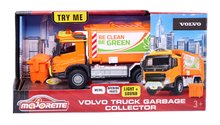 Samochody ciężarowe - Samochód śmieciarka Volvo Truck Majorette z dźwiękiem i światłem, długość 19 cm_1