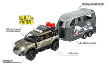 Voitures - Voiture tout-terrain avec remorque pour cheval Land Rover Horse Carrier Majorette 25 cm de longueur avec son et lumière_2