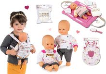 Játékbaba és kellék szettek - Szett játékbaba Baby Nurse Arany sorozatból Smoby 32 cm, pizsama, pelenkázó alátét, kenguru és pelusok_11