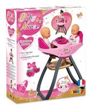 Stoličky pre bábiky - Jedálenská stolička Baby Nurse Zlatá edícia Smoby pre 42 cm bábiky dvojičky od 24 mes_0