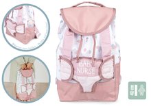 Doplnky pre bábiky - Klokanka s batohom Backpack Natur D'Amour Baby Nurse Smoby pre 42 cm bábiku nastaviteľné ramienka a vrecko pre fľašku_3