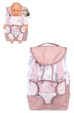 Doplnky pre bábiky - Klokanka s batohom Backpack Natur D'Amour Baby Nurse Smoby pre 42 cm bábiku nastaviteľné ramienka a vrecko pre fľašku_5