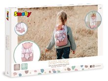 Játékbaba kiegészítők - Babahordozó hátizsák Backpack Natur D'Amour Baby Nurse Smoby 42 cm játékbabának állítható vállpánttal és cumisüvegtartóval_6