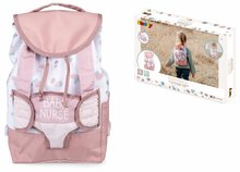 Accesorii pentru păpuși - Marsupiu cu rucsac Backpack Natur D'Amour Baby Nurse Smoby pentru păpușă de 42 cm vretele reglabile și compartiment pentru sticlă_7