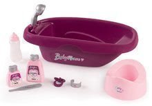 Bábiky s doplnkami sety - Set bábika Baby Nurse Zlatá edícia Smoby 32 cm, jedálenská stolička, kolíska pre bábiku a vanicka od 24 mes_3