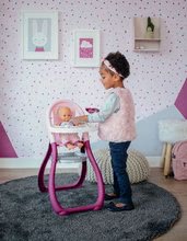 Scaun de masă pentru păpuși - Scaun de masă Violette Baby Nurse Smoby pentru păpușa de jucărie cu 2 accesorii de la 18 luni_2