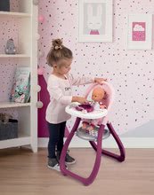 Scaun de masă pentru păpuși - Scaun de masă Violette Baby Nurse Smoby pentru păpușa de jucărie cu 2 accesorii de la 18 luni_0