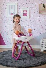 Stoličky pre bábiky - Jedálenská stolička a hojdačka Violette Baby Nurse Smoby pre dvojičky bábiky so 4 doplnkami od 24 mes_3