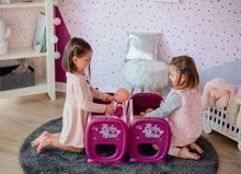 Játékbaba etetőszékek - Szett eteőszék és hinta ikerbabáknak Violette Baby Nurse Smoby és emeletes babaágy_5